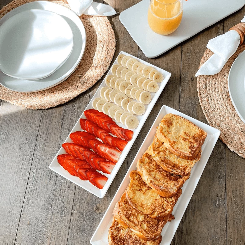 Budget π Sweese 13.8 Inch Rectangular Porcelain Serving Trays π 2 Budget π Sweese 13.8 Inch Rectangular Porcelain Serving Trays π - Image 2