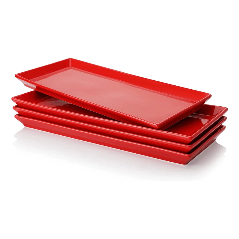 Budget π Sweese 13.8 Inch Rectangular Porcelain Serving Trays π 3 Budget π Sweese 13.8 Inch Rectangular Porcelain Serving Trays π - Image 3