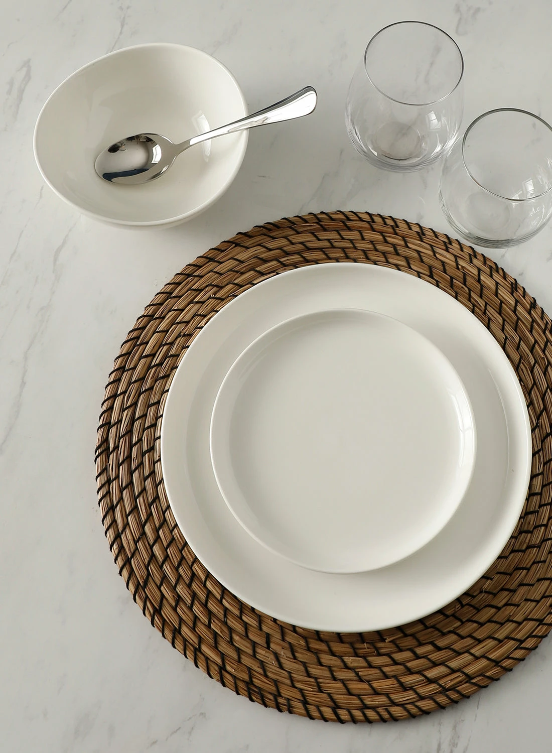 Outlet 🤩 Sweese White Fluted Round Porcelain Plates 🥰 2 Outlet 🤩 Sweese White Fluted Round Porcelain Plates 🥰 - Image 2