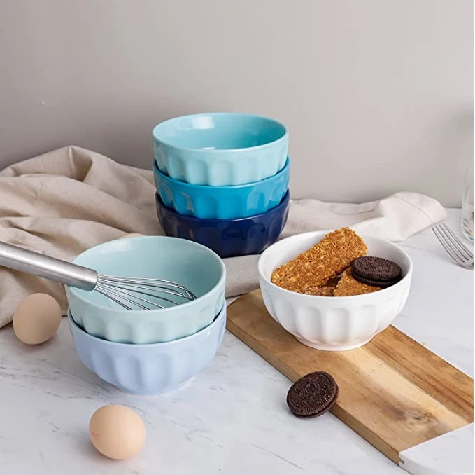 Discount βοΈ Sweese Blue Assorted Fluted Porcelain Bowls π€© 2 Discount βοΈ Sweese Blue Assorted Fluted Porcelain Bowls π€© - Image 2