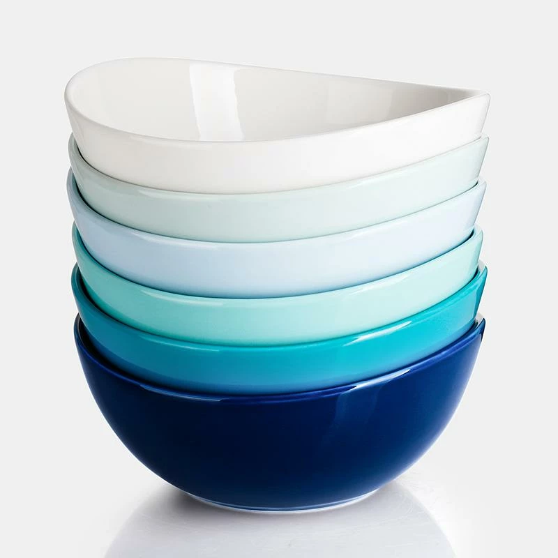 Promo โจ Sweese Blue Assorted Curved Porcelain Bowls ๐ฅ 1 Promo โจ Sweese Blue Assorted Curved Porcelain Bowls ๐ฅ