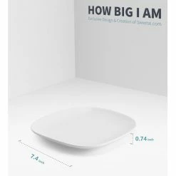 Best Sale โค๏ธ Sweese Square White Porcelain Plates ๐ 9 Best Sale โค๏ธ Sweese Square White Porcelain Plates ๐ -Sweese Elegant Shop 2 3 eded8e63 eba7 40c3 ab08 fa2ac93ee55e