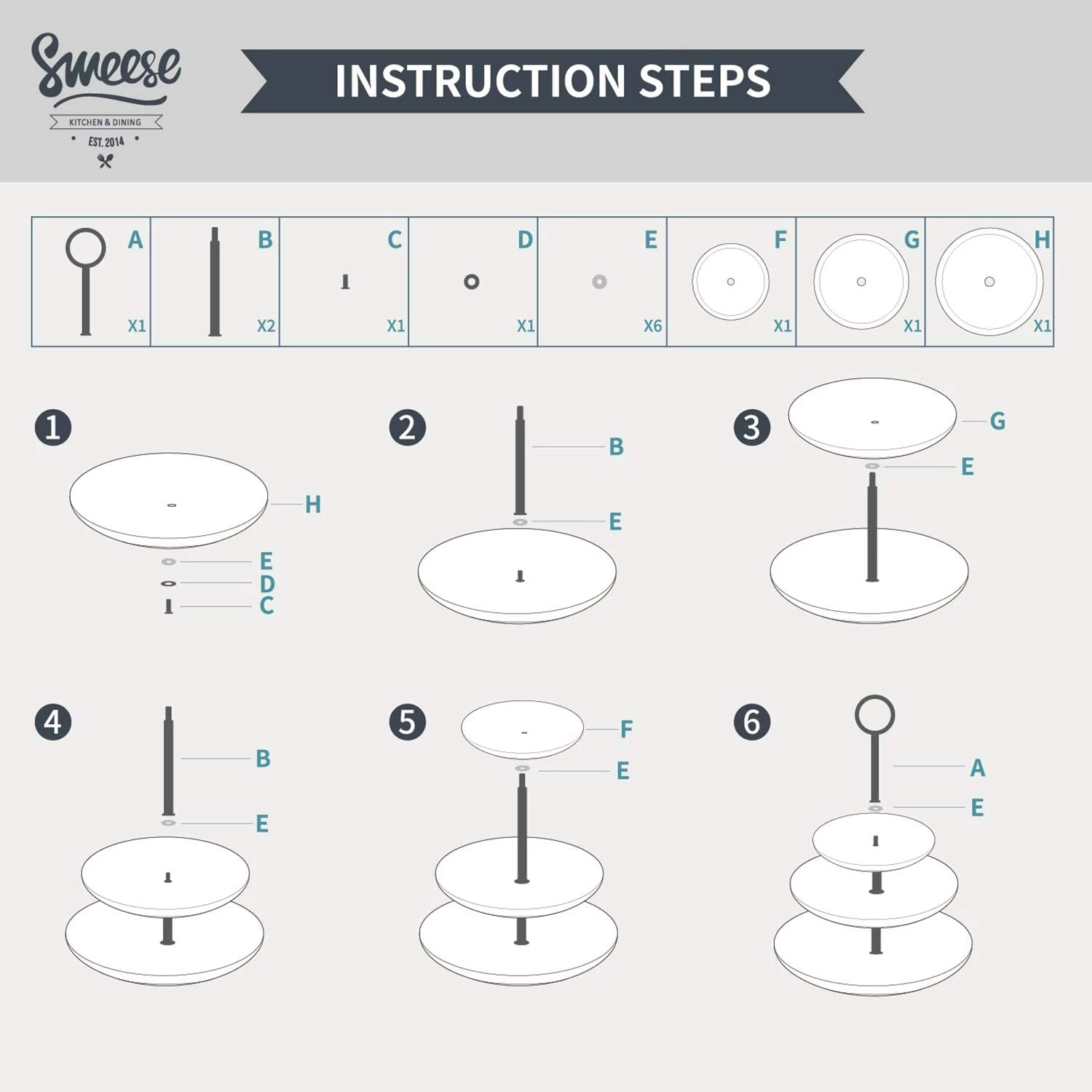 Buy ⭐ Sweese 3 Tier White Porcelain Cake Stand 😀 6 Buy ⭐ Sweese 3 Tier White Porcelain Cake Stand 😀 - Image 6