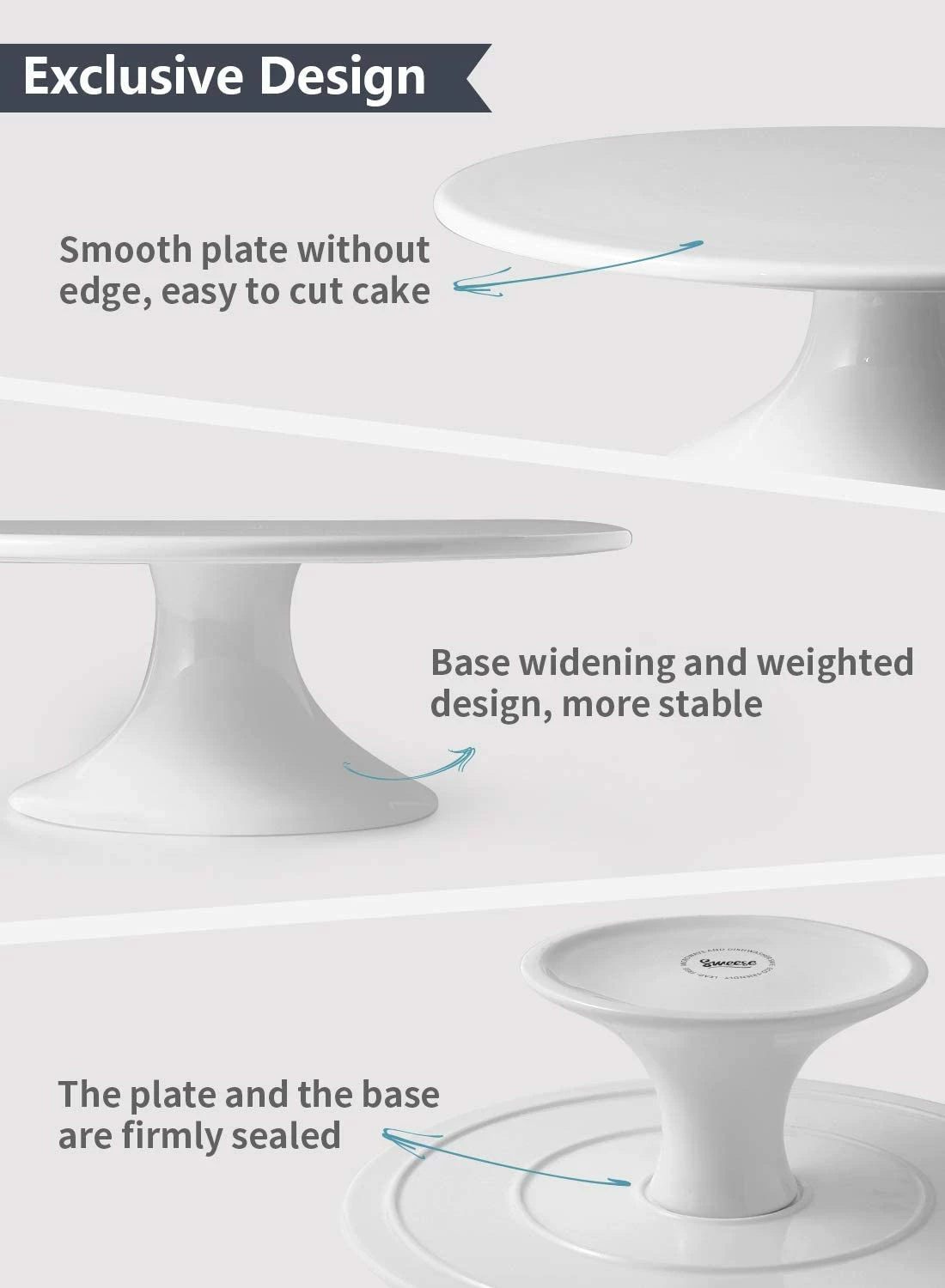 Discount 😀 Sweese 10-Inch Porcelain Cake Stand 😀 5 Discount 😀 Sweese 10-Inch Porcelain Cake Stand 😀 - Image 5