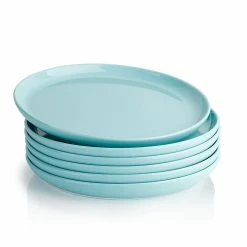 Wholesale π― Sweese Turquoise Round Porcelain Plates, Set of 6 π₯