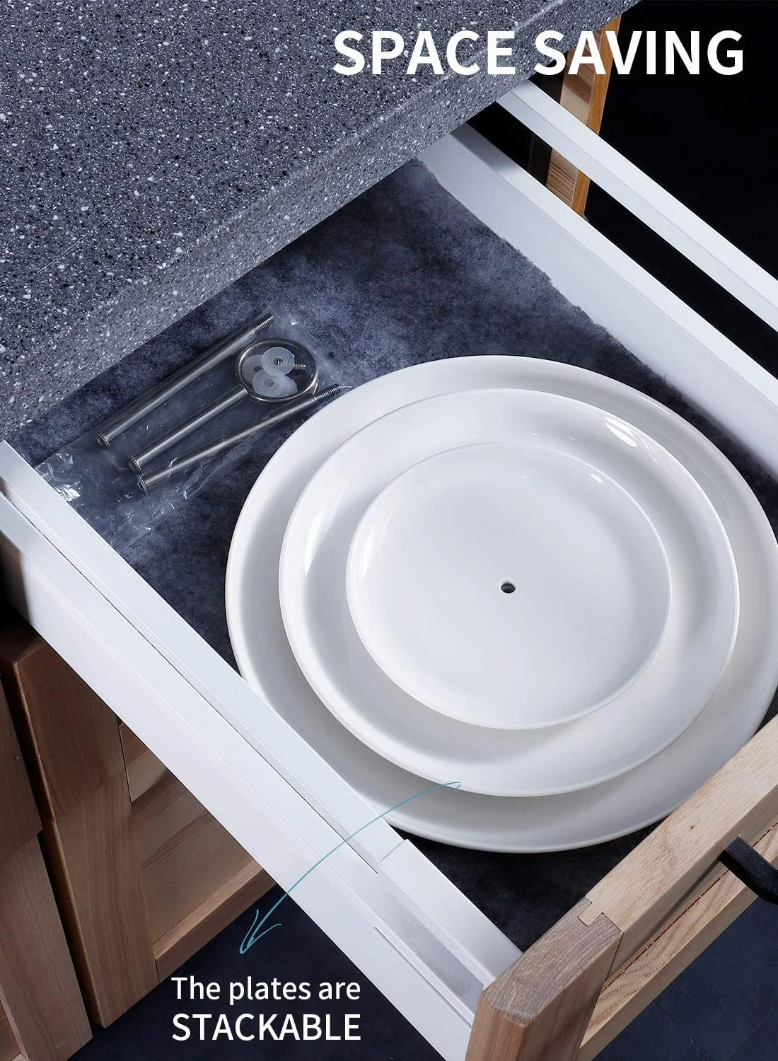 Buy ⭐ Sweese 3 Tier White Porcelain Cake Stand 😀 3 Buy ⭐ Sweese 3 Tier White Porcelain Cake Stand 😀 - Image 3