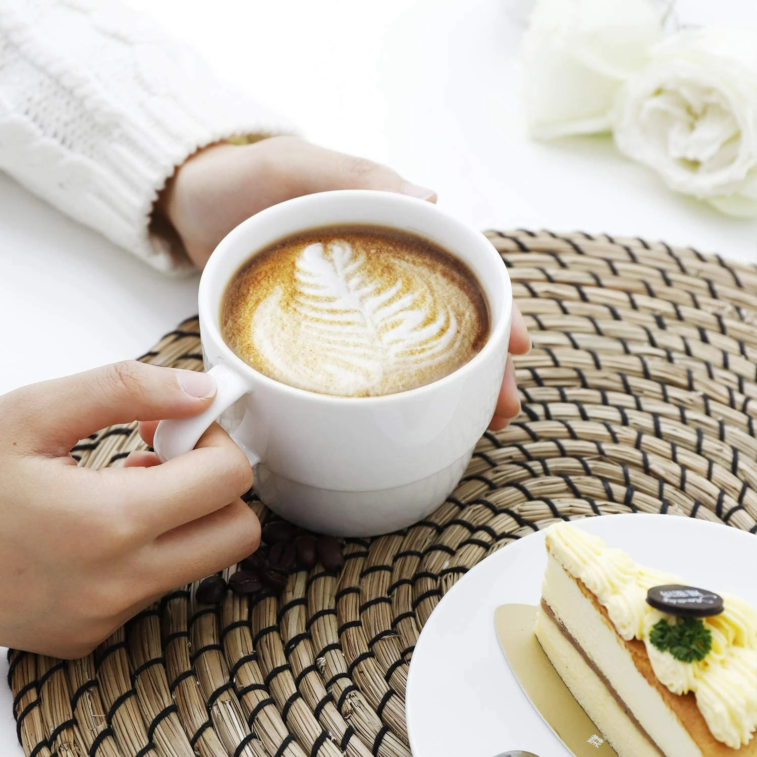 Outlet β¨ Sweese White Stackable Coffee Cups π 4 Outlet β¨ Sweese White Stackable Coffee Cups π - Image 4