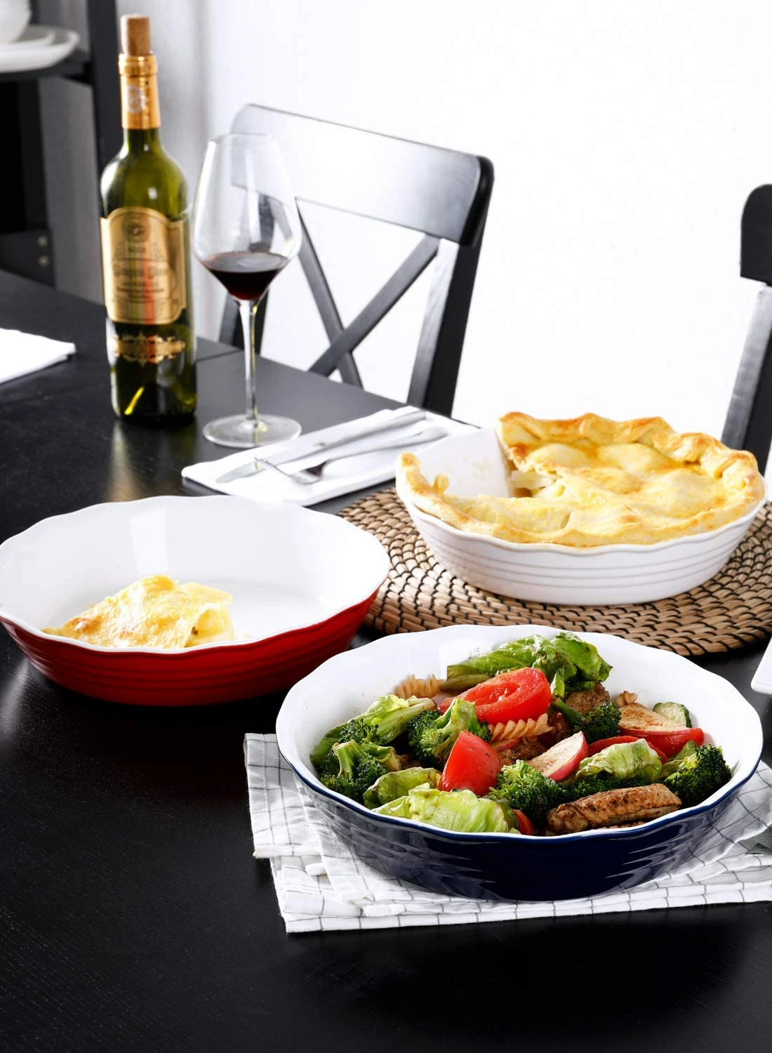 Outlet 🎁 Sweese Color Porcelain Pie Plate with Ruffled Edge 👏 2 Outlet 🎁 Sweese Color Porcelain Pie Plate with Ruffled Edge 👏 - Image 2