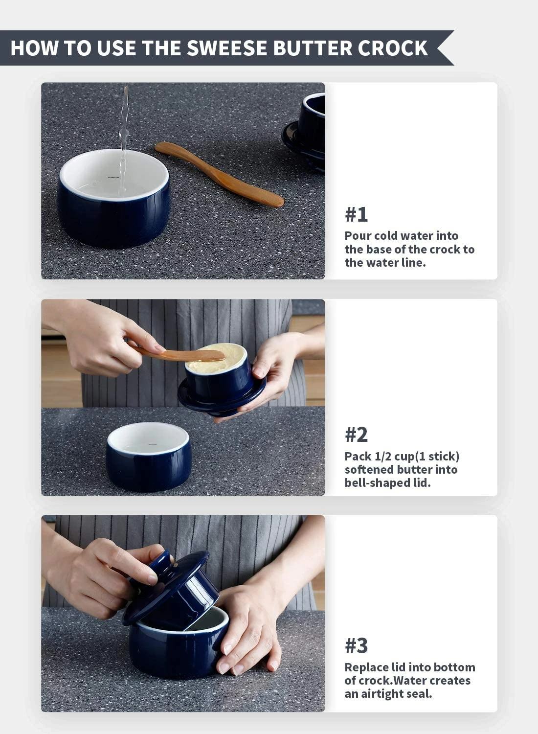 Best reviews of β€οΈ Sweese 4 Ounce Butter Crock with Water Line π 7 Best reviews of β€οΈ Sweese 4 Ounce Butter Crock with Water Line π - Image 7