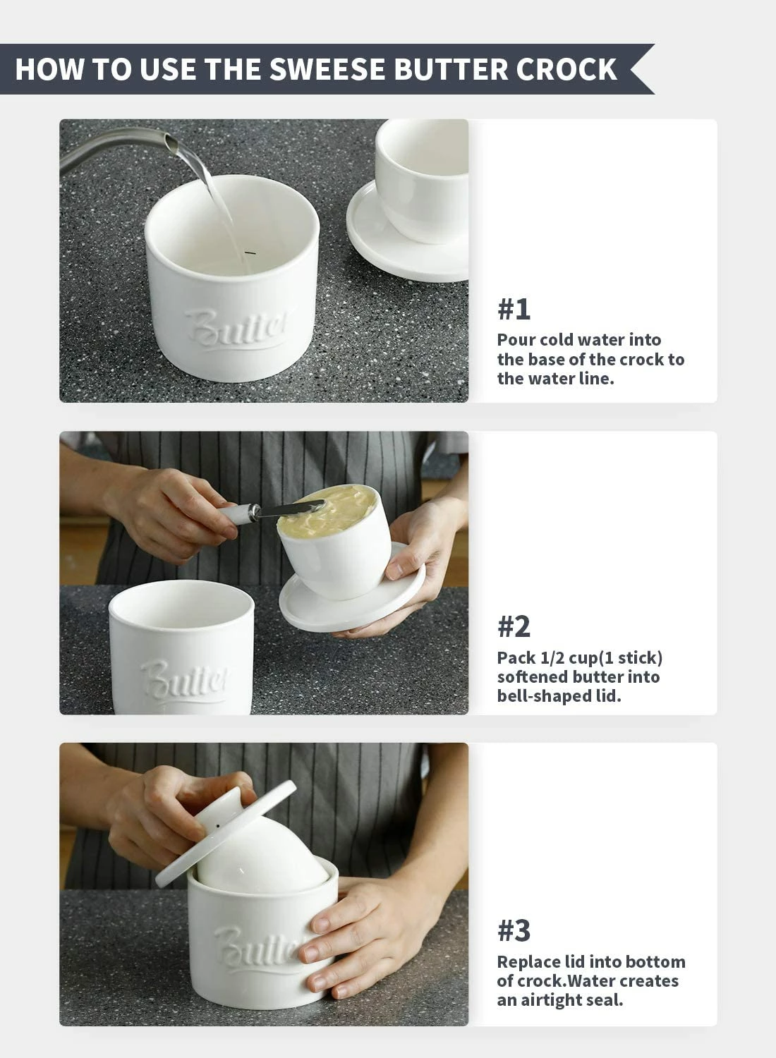 Deals 😀 New Porcelain Sweese Butter Crock ❤️ 7 Deals 😀 New Porcelain Sweese Butter Crock ❤️ - Image 7