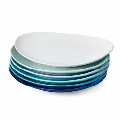 Deals 😀 Sweese Blue Assorted Curved Porcelain Plates 👍 -Sweese Elegant Shop 752bb4292b0ab4d7dac53bcc947f1d6f