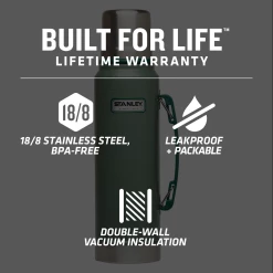 Best Sale 👍 Stanley Classic Legendary Bottle | 1.1 QT ⭐ -Sweese Elegant Shop B2B Web PNG STAN 1 1QT CLASSIC VAC BTL HAMMERTONE GREEN