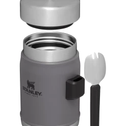 New 🧨 Stanley Classic Legendary Food Jar + Spork | 14 OZ ❤️ -Sweese Elegant Shop B2B Web PNG The Legendary Food Jar Spork 0 4L Charcoal Hero Exploded
