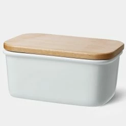 Cheap ⌛ Sweese Rectangle Butter Dish with Beech Wooden Lid 😉