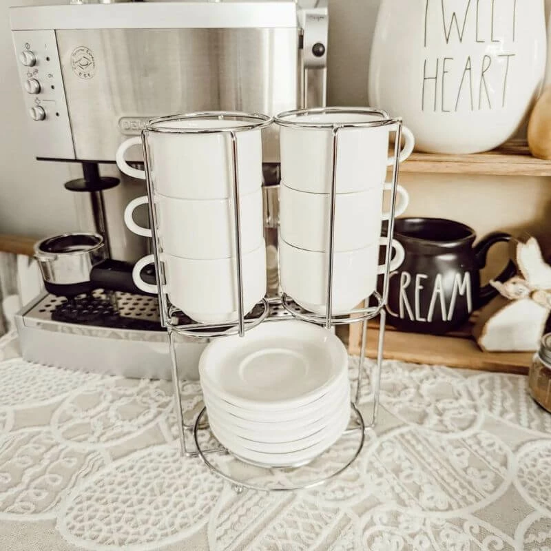 Discount β€οΈ Sweese Stackable Espresso Cups with Saucers and Metal Stand π 2 Discount β€οΈ Sweese Stackable Espresso Cups with Saucers and Metal Stand π - Image 2