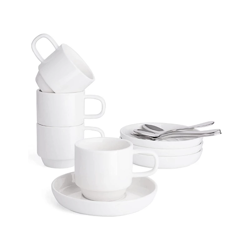 Brand new ✔️ Sweese Espresso Cups with Saucers and Spoons 👏 3 Brand new ✔️ Sweese Espresso Cups with Saucers and Spoons 👏 - Image 3
