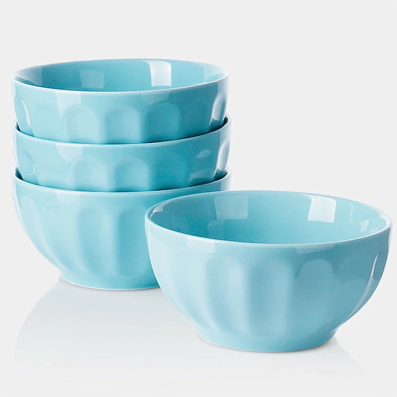 Top 10 ⭐ Sweese Turquoise Porcelain Fluted Bowls, Set of 4 🧨 1 Top 10 ⭐ Sweese Turquoise Porcelain Fluted Bowls, Set of 4 🧨