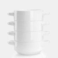 Wholesale ๐ Sweese Porcelain Soup Bowls with Handles ๐ 9 Wholesale ๐ Sweese Porcelain Soup Bowls with Handles ๐ -Sweese Elegant Shop Lug soup bowl
