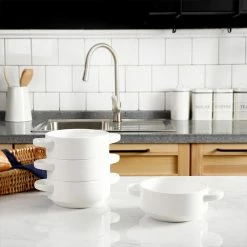 Wholesale ๐ Sweese Porcelain Soup Bowls with Handles ๐ 8 Wholesale ๐ Sweese Porcelain Soup Bowls with Handles ๐ -Sweese Elegant Shop Lug soup bowl set 4 white