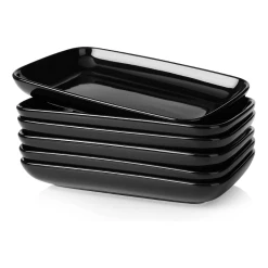 Best Sale 🎉 Sweese Rectangular Salad Plates, Set of 6 🌟 -Sweese Elegant Shop RectangulardessertPlates 4