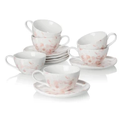 Cheap π₯° Sweese Rose Porcelain Tea Cups and Saucers π