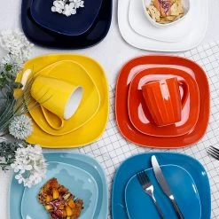 Hot Sale β Sweese Square Hot Assorted Porcelain Plates π 6 Hot Sale β Sweese Square Hot Assorted Porcelain Plates π -Sweese Elegant Shop Square dinner plate set 6 color f26105d8 8929 4755 81a0 048221865282