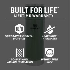 Hot Sale โญ Stanley Classic Travel Mug French Press | 16 OZ ๐ 12 Hot Sale โญ Stanley Classic Travel Mug French Press | 16 OZ ๐ -Sweese Elegant Shop Web LIfestyle STAN16OZCLASSICTRAVELFRENCHPRESSH.GREEN 1