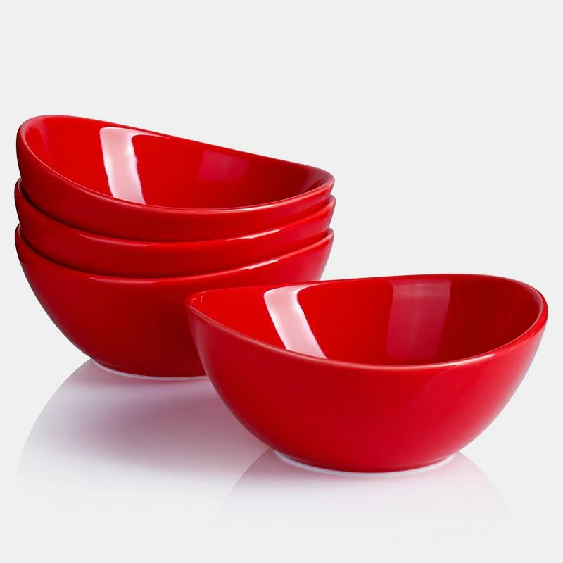 Outlet ๐ Sweese Red Curved Porcelain Bowls ๐ 1 Outlet ๐ Sweese Red Curved Porcelain Bowls ๐