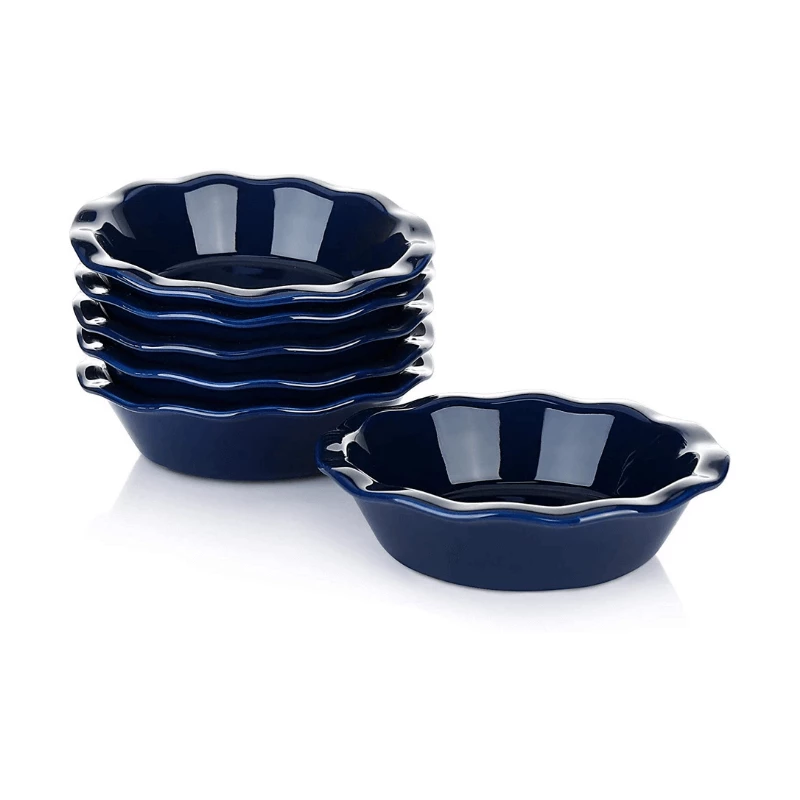 Outlet ✨ Sweese Ceramic Ruffled Mini Pie Pans ⭐ 2 Outlet ✨ Sweese Ceramic Ruffled Mini Pie Pans ⭐ - Image 2