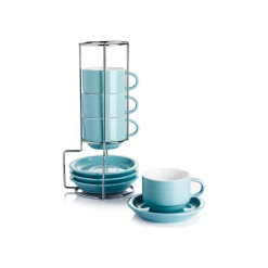 Best Sale π Sweese Stackable Coffee Cups with Saucers and Metal Stand β 8 Best Sale π Sweese Stackable Coffee Cups with Saucers and Metal Stand β -Sweese Elegant Shop coffeecupswithsaucerandmetalstand