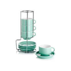 Best Sale π Sweese Stackable Coffee Cups with Saucers and Metal Stand β 9 Best Sale π Sweese Stackable Coffee Cups with Saucers and Metal Stand β -Sweese Elegant Shop coffeecupswithsaucerandmetalstand 3