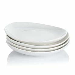 Deals ⌛ Sweese White Curved Porcelain Plates 🤩 7 Deals ⌛ Sweese White Curved Porcelain Plates 🤩 -Sweese Elegant Shop dessertplatessetof4white