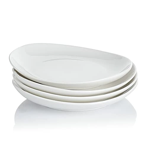 Deals ⌛ Sweese White Curved Porcelain Plates 🤩 4 Deals ⌛ Sweese White Curved Porcelain Plates 🤩 - Image 4