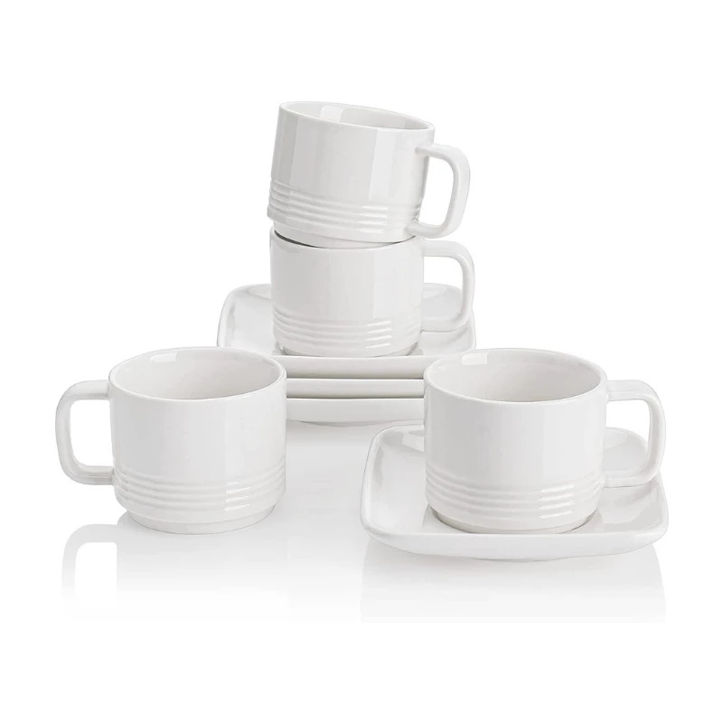 Coupon π₯° Sweese Square Porcelain Espresso Cups with Saucers π 2 Coupon π₯° Sweese Square Porcelain Espresso Cups with Saucers π - Image 2