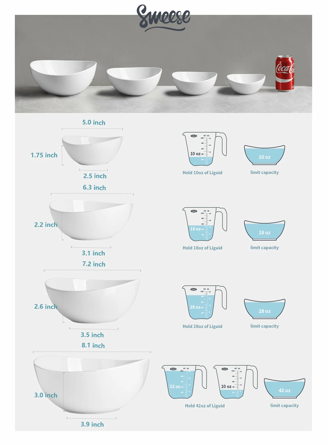 Wholesale ๐งจ Sweese 4 Piece Curved Nesting Bowls โญ 3 Wholesale ๐งจ Sweese 4 Piece Curved Nesting Bowls โญ - Image 3