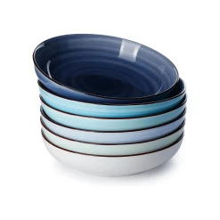 Best Pirce ❤️ Sweese Blue Gradient Porcelain Pasta Bowls 🛒