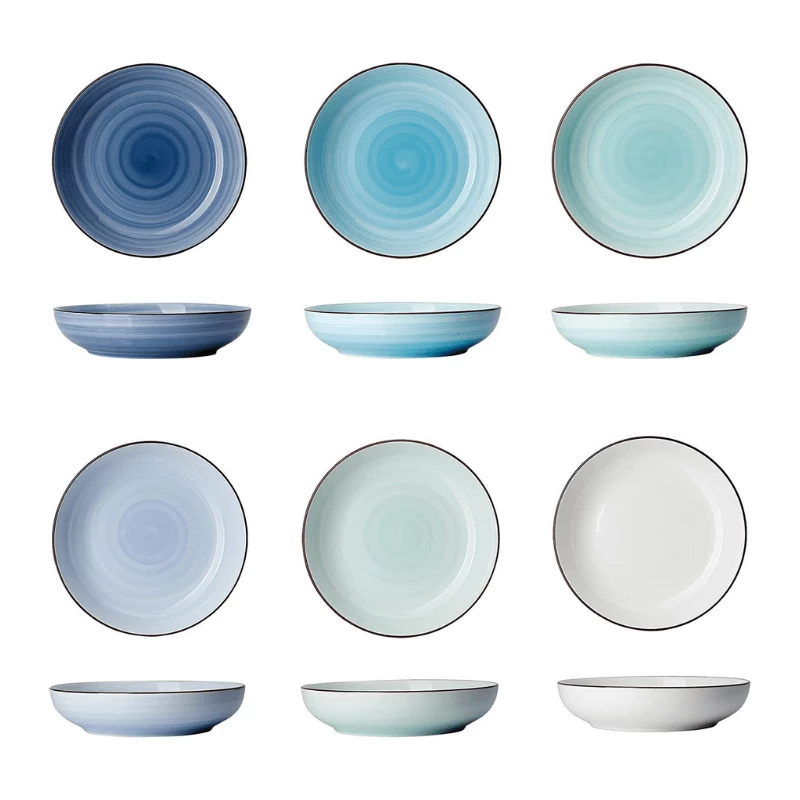 Best Pirce β€οΈ Sweese Blue Gradient Porcelain Pasta Bowls π 2 Best Pirce β€οΈ Sweese Blue Gradient Porcelain Pasta Bowls π - Image 2