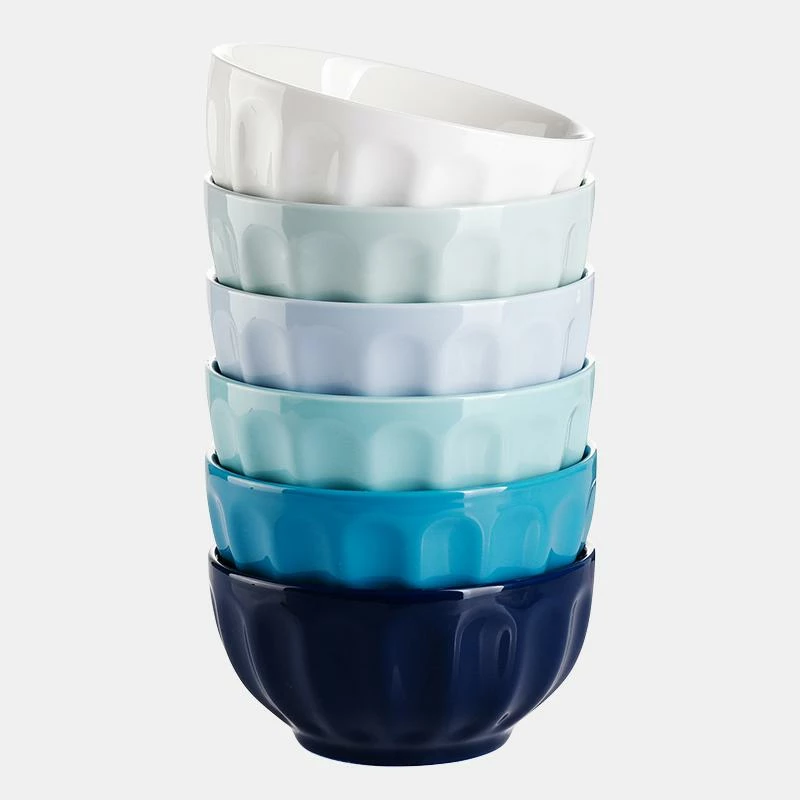 Discount βοΈ Sweese Blue Assorted Fluted Porcelain Bowls π€© 1 Discount βοΈ Sweese Blue Assorted Fluted Porcelain Bowls π€©