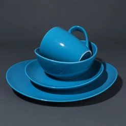 Brand new 🔥 Sweese Steel Blue Curved Porcelain Plates ❤️ -Sweese Elegant Shop sweeseplates 1